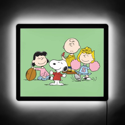 Snoopy and the Gang Play Football LED Sign