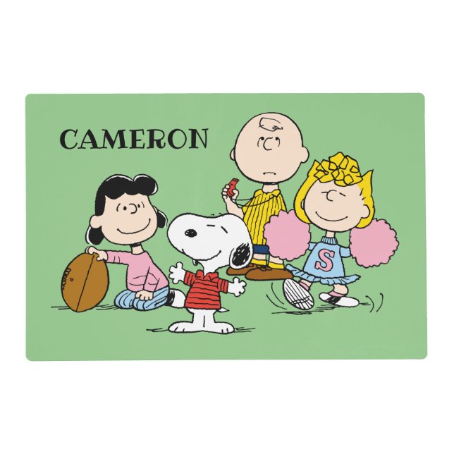 Snoopy and the Gang Play Football Placemat (Front)