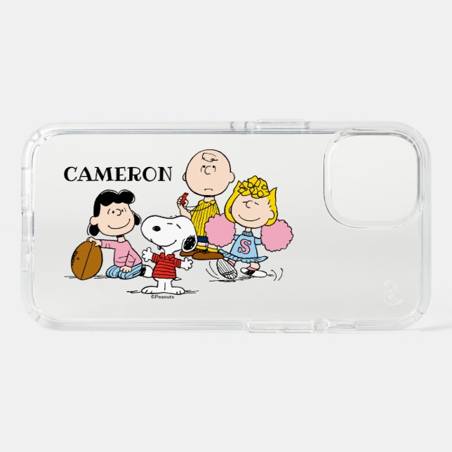 Snoopy and the Gang Play Football Speck iPhone 13 Case (Front Horizontal)