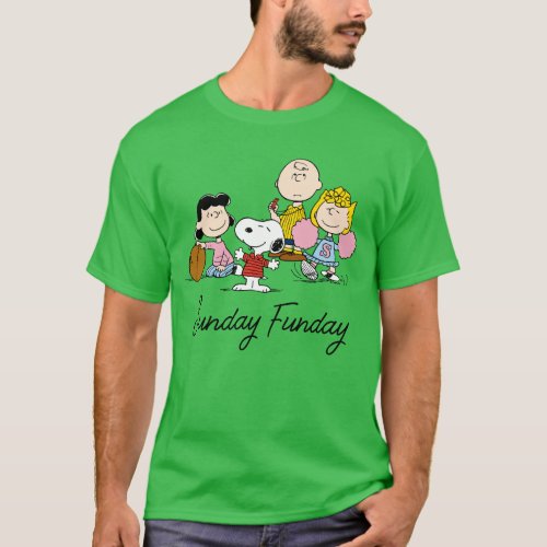 Snoopy and the Gang Play Football T_Shirt