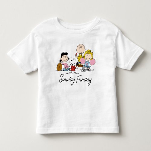 Snoopy and the Gang Play Football Toddler T_shirt