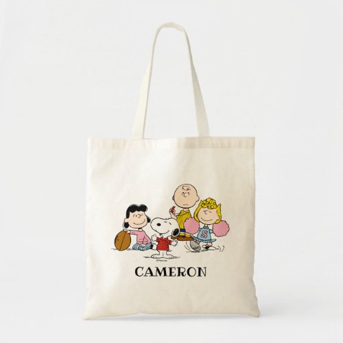 Snoopy and the Gang Play Football Tote Bag