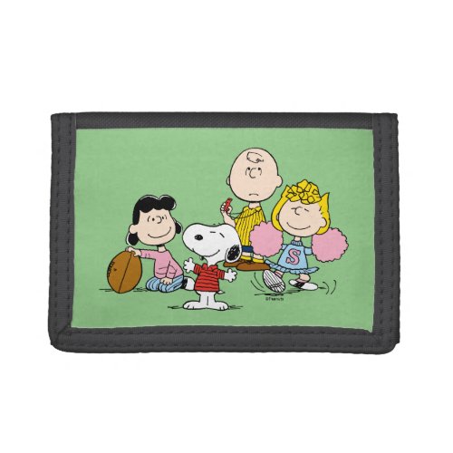 Snoopy and the Gang Play Football Trifold Wallet