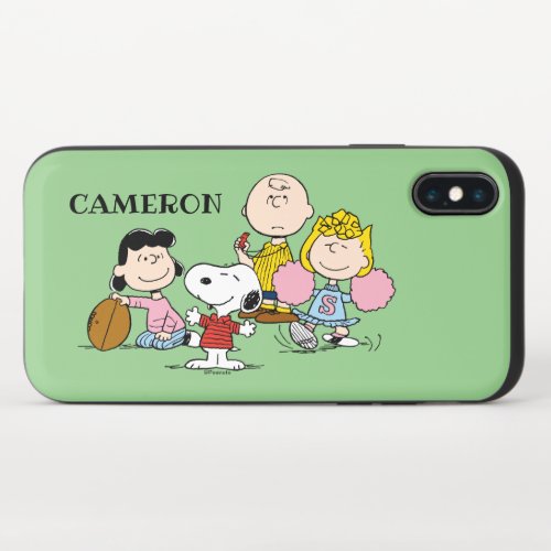 Snoopy and the Gang Play Football iPhone X Slider Case