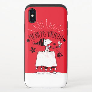 Snoopy and Woodstock - Merry & Bright iPhone X Slider Case