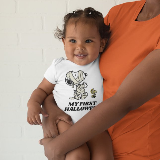 Snoopy and Woodstock Mummies | My First Halloween Baby Bodysuit (Creator Uploaded)