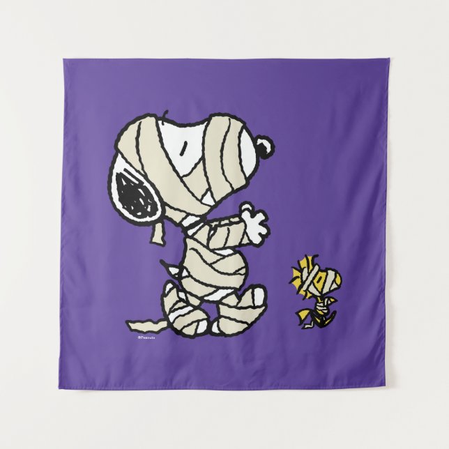 Snoopy and Woodstock Mummies Tapestry (Front)