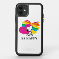 Snoopy and Woodstock | Rainbow Hearts OtterBox Symmetry iPhone 11 Case