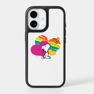 Snoopy and Woodstock   Rainbow Hearts iPhone 17 Case