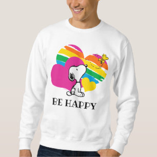 Snoopy and Woodstock   Rainbow Hearts Sweatshirt