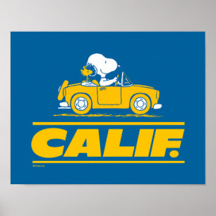 Snoopy and Woodstock’s California Road Trip Poster