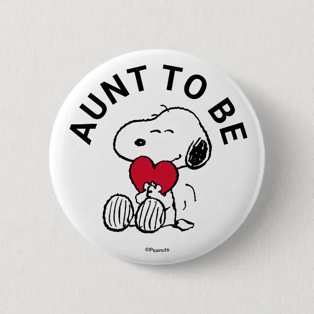Snoopy Baby Shower Aunt Button











