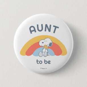 Snoopy Baby Shower Aunt Button