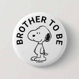Snoopy Baby Shower Brother To Be Button