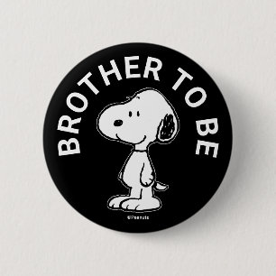 Snoopy Baby Shower Brother To Be Button