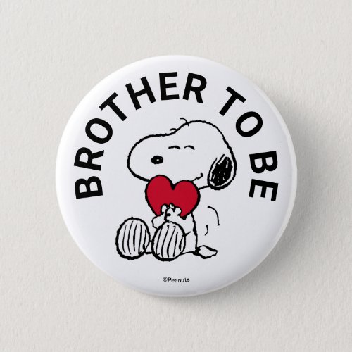 Snoopy Baby Shower Brother To Be Button