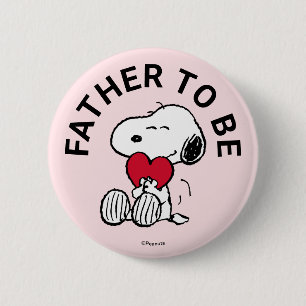 Snoopy Baby Shower Father To Be Button