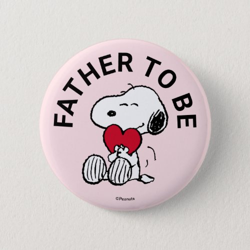 Snoopy Baby Shower Father To Be Button