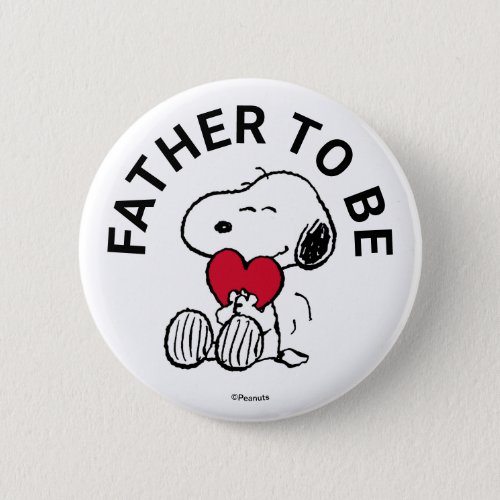 Snoopy Baby Shower Father To Be Button