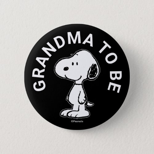 Snoopy Baby Shower Grandma To Be Button