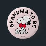 Snoopy Baby Shower Grandma To Be Button<br><div class="desc">Wear this cute button to your family's Peanut themed Baby Shower.</div>