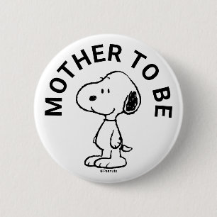 Snoopy Baby Shower Mother To Be Button