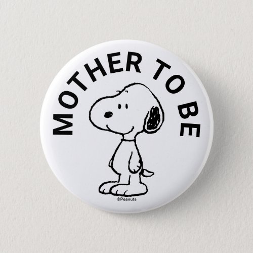 Snoopy Baby Shower Mother To Be Button