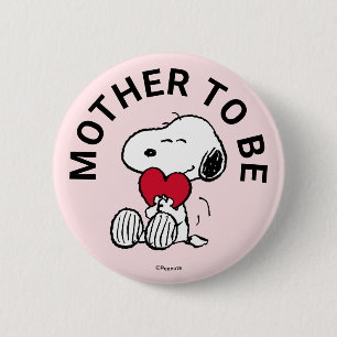 Snoopy Baby Shower Mother To Be Button