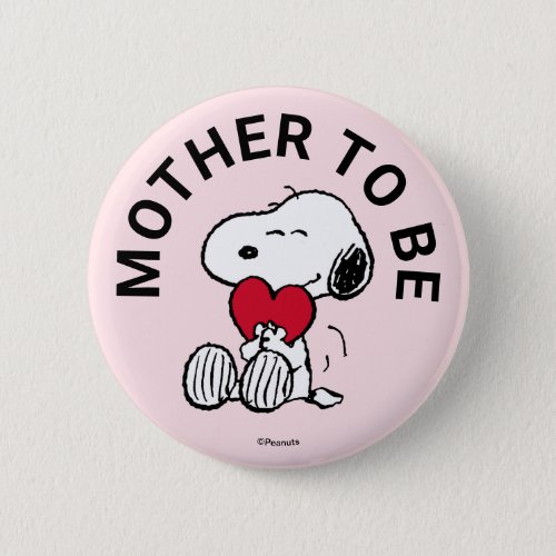 Snoopy Baby Shower Mother To Be Button