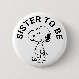 Snoopy Baby Shower Sister To Be Button