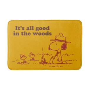 Snoopy   Beagle Scout - All Good in the Woods Bath Mat