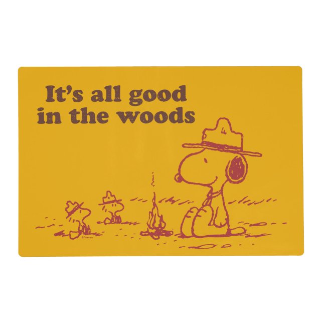 Snoopy | Beagle Scout - All Good in the Woods Placemat (Front)