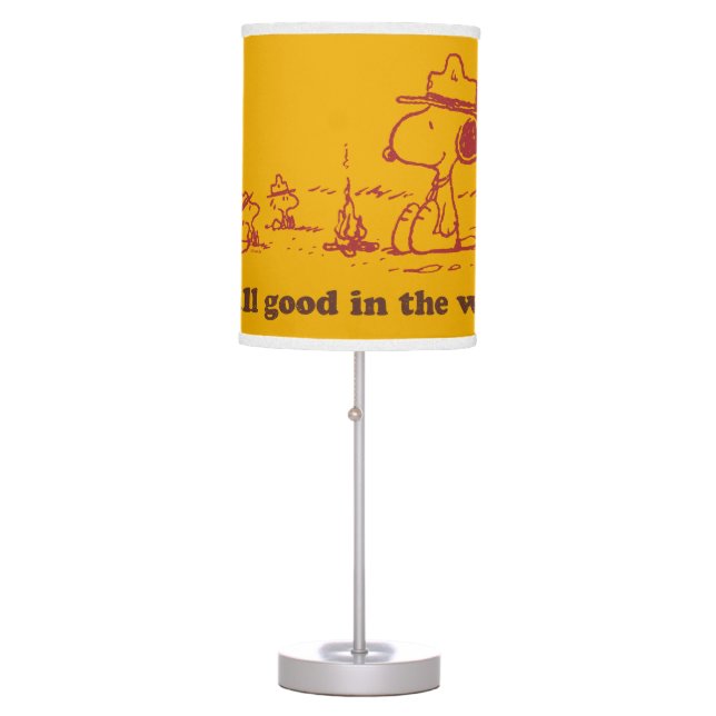 Snoopy | Beagle Scout - All Good in the Woods Table Lamp (Front)