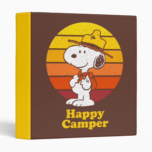 Snoopy | Beagle Scout - Happy Camper 3 Ring Binder (Front/Spine)