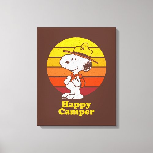 Snoopy  Beagle Scout _ Happy Camper Canvas Print
