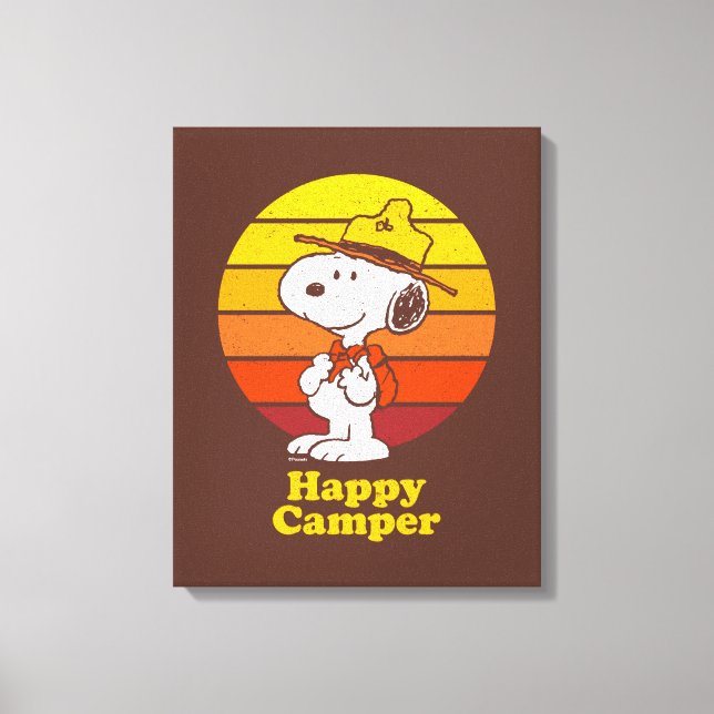Snoopy | Beagle Scout - Happy Camper Canvas Print (Front)