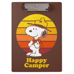 Snoopy   Beagle Scout - Happy Camper Clipboard