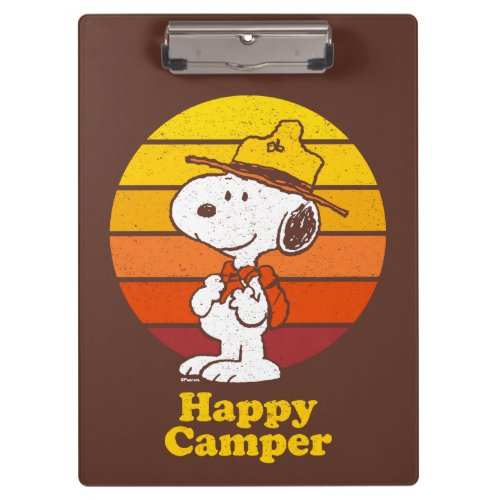 Snoopy  Beagle Scout _ Happy Camper Clipboard