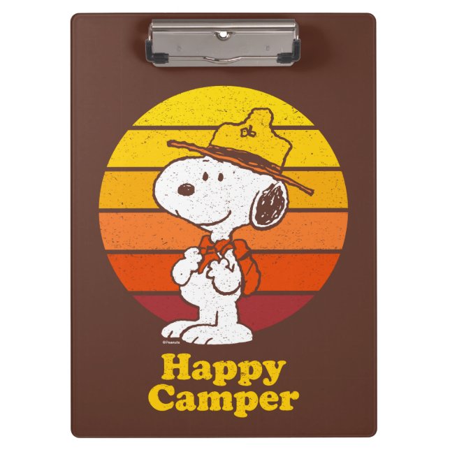Snoopy | Beagle Scout - Happy Camper Clipboard (Front)