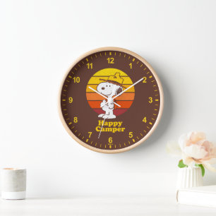 Snoopy Beagle Scout - Happy Camper Clock
