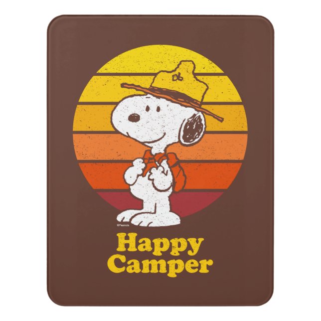 Snoopy | Beagle Scout - Happy Camper Door Sign (Contemporary Vert)