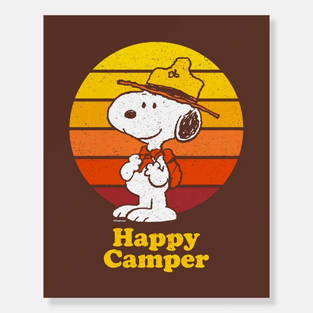 Snoopy | Beagle Scout - Happy Camper Foam Board (Front)