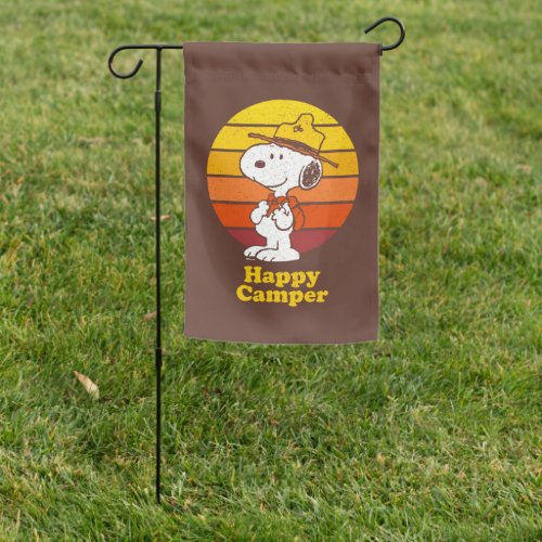 Snoopy  Beagle Scout _ Happy Camper Garden Flag