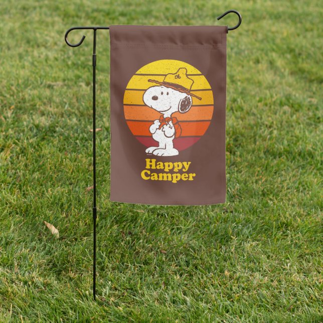 Snoopy | Beagle Scout - Happy Camper Garden Flag (In SItu)