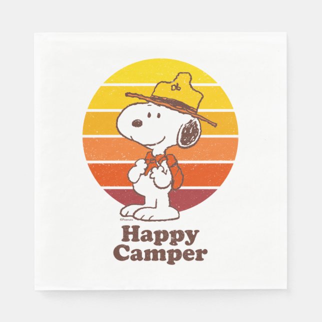 Snoopy | Beagle Scout - Happy Camper Napkins (Front)