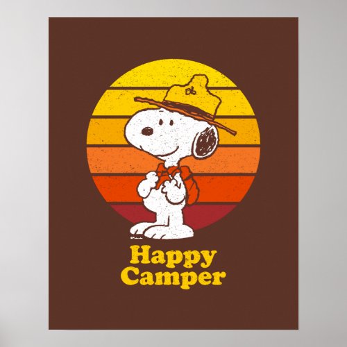 Snoopy  Beagle Scout _ Happy Camper Poster