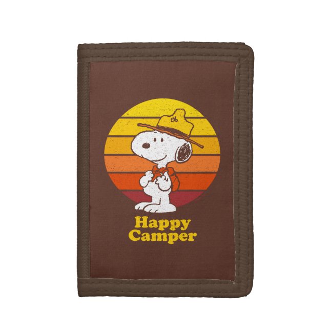 Snoopy | Beagle Scout - Happy Camper Trifold Wallet (Front Vertical)