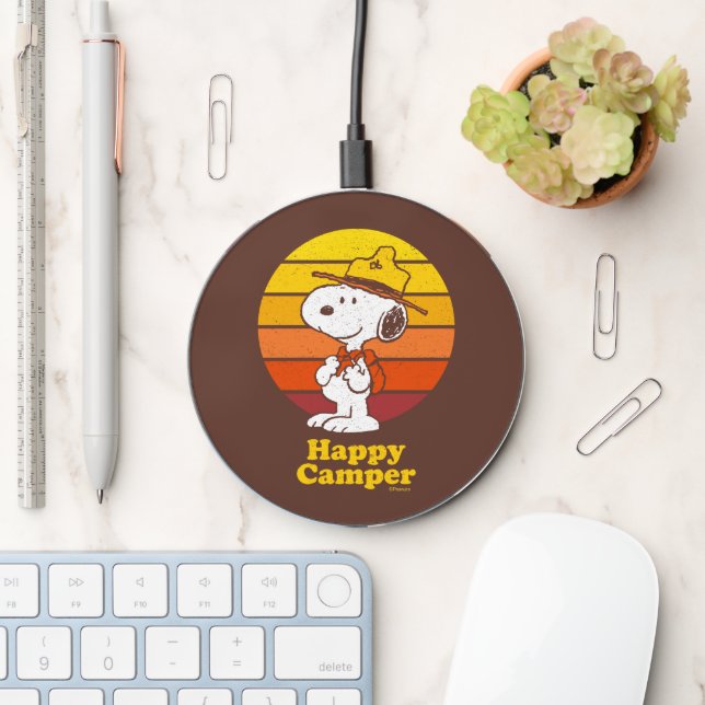 Snoopy | Beagle Scout - Happy Camper Wireless Charger (Desk)