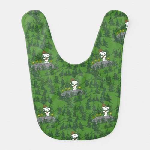 Snoopy Beagle Scout Hiking Pattern Baby Bib