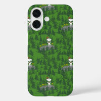 Snoopy Beagle Scout Hiking Pattern iPhone 16 Case